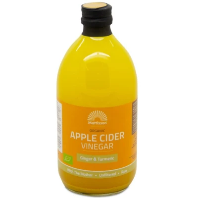 Afbeelding van Mattisson HealthStyle Biologische Appel Cider Vinegar Ginger &amp; Turmeric 500ML
