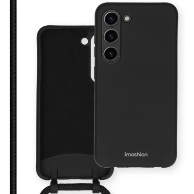 Afbeelding van iMoshion Hoesje Geschikt voor Samsung Galaxy S23 met koord Color Backcover afneembaar Zwart
