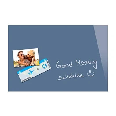 Afbeelding van Sigel Si B1207 Glasmagneetbord Be!Board Gepoederd Blauw 600X400X9Mm Incl. 2 Magneten