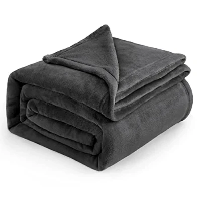 Afbeelding van BEDSURE Fleecedeken: warme en zachte winterdeken, bankdeken, XXL deken, 230 x 270 cm, donkergrijs