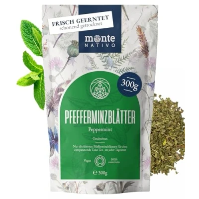 Afbeelding van Monte Nativo Losse pepermuntthee (300 g) Gedroogde munt 100% zuiver en natuurlijk Aromatische heerlijke kruidenthee muntthee Pepermunt zonder toevoegingen Theecadeau