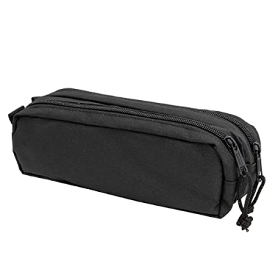Afbeelding van Idena Etui met 2 vakken ritssluiting, ca. 9 x 23 7,5 cm, zwart