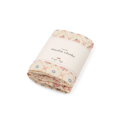 Afbeelding van Konges Slojd Muslin hydrofiel doeken Fleur Decor 3Pack