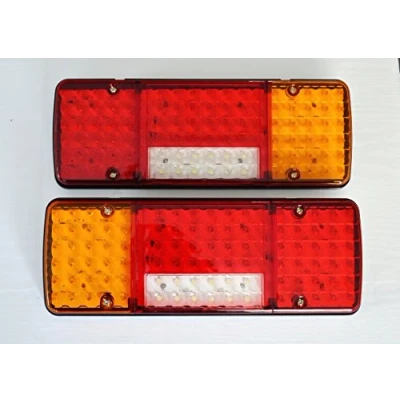 Afbeelding van 2 x achter 12 V led 5 functies ultradun design voor vrachtwagen aanhanger kantelen LKW chassis caravan, vrachtwagen, camper