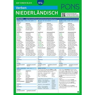 Afbeelding van PONS Verben auf einen Blick Niederländisch