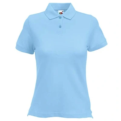 Afbeelding van Fruit of the Loom Poloshirt met korte mouwen voor dames, Blauw