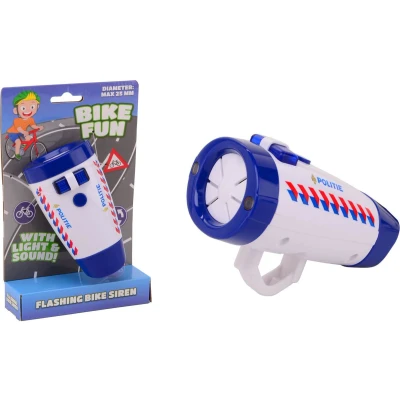 Afbeelding van Bike Fun fietslamp politie+geluid 20633