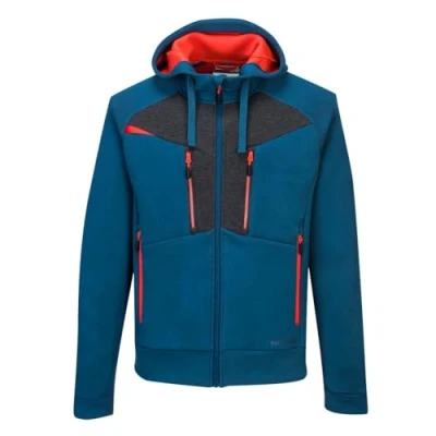 Afbeelding van Portwest DX4 herenhoodie met ritssluiting, kleur: Metro blauw, maat: XXL, DX472MBRXXL