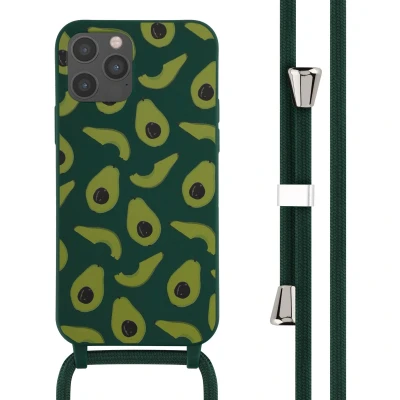 Afbeelding van iMoshion hoesje Geschikt voor iPhone 12 Pro / met koord Siliconen Groen