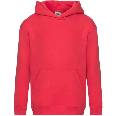 Afbeelding van Fruit Of The Loom Kinder Unisex Premium 70/30 Sweatshirt met Capuchon / Hoodie (Rood)