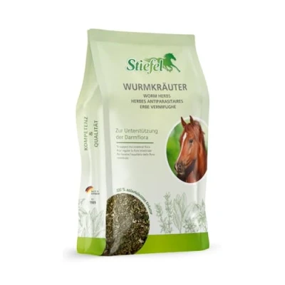 Afbeelding van Stiefel Ontwormingsmiddelen voor paarden 100% natuurlijke kruidenmix ter ondersteuning van de darmflora bittere stoffen en tannines geen wormkuur 1 kg
