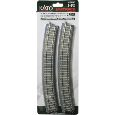 Afbeelding van H0 Kato Unitrack 2 242 Gebogen rails stuk(s)