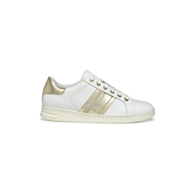 Afbeelding van Geox Jaysen Sneakers laag, Dames, Maat: 35, White light gold Leer/ synthetisch