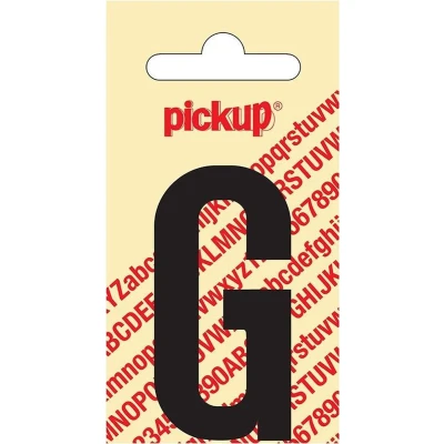 Afbeelding van Plakletter Nobel Sticker zwarte letter G amsterdam Pickup