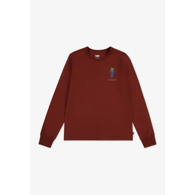 Afbeelding van Levi&#039;s Saddle Man T shirt met lange mouwen voor tieners Boy&#039;s 10A Rood / Red Pear