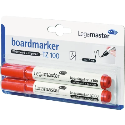Afbeelding van Viltstift Legamaster TZ100 whiteboard rond rood 1.5 3mm 2s