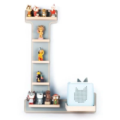 Afbeelding van VCM Holz Buchstabe L Kinder Regal Toniebox Figuren Wandregal Tonies Musikbox