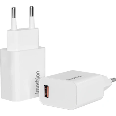 Afbeelding van imoshion USB A Oplader Adapter Snellader 18 Watt Fast Charger Lader Wit