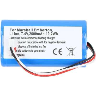 Afbeelding van Accu geschikt voor Marshall Emberton, Li ion, 7.4V, 2600mAh, 19.2Wh