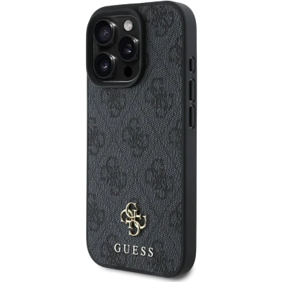 Afbeelding van Guess Hoesje Geschikt voor iPhone 16 Pro Backcover 4G Small logo MagSafe Zwart