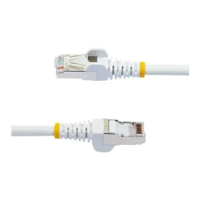 Image de StarTech.com Câble Ethernet CAT6a 10m LSZH, 10 GbE 100W PoE S/FTP Cordon de raccordement RJ 45 (M) pour m CAT 6a IEEE 802.3bt sans crochet, bloqué, moulé, halogène blanc