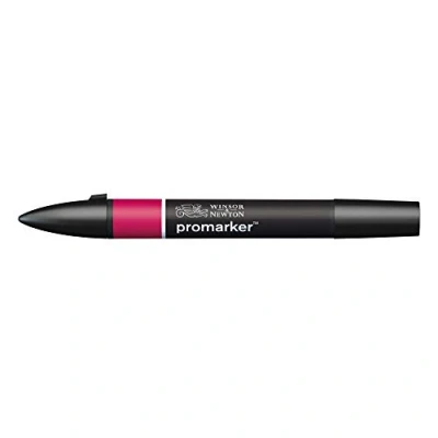 Afbeelding van Winsor &amp; Newton ProMarker 0203273 professionele markeerstiften, 2 fijne en brede punten, voor tekeningen, design lay out, kardinaalrood