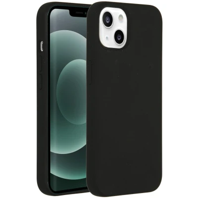 Afbeelding van Accezz Hoesje Geschikt voor iPhone 13 Mini Siliconen Liquid Silicone Backcover MagSafe Zwart