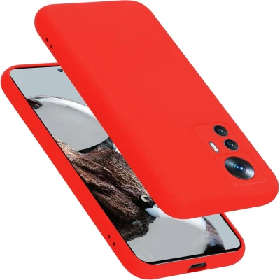 Afbeelding van Cadorabo Hoesje geschikt voor Xiaomi 12T / PRO in LIQUID ROOD Beschermhoes gemaakt van flexibel TPU silicone Case Cover