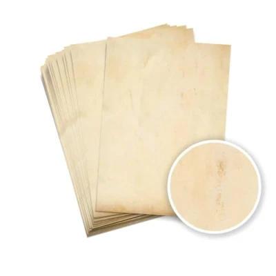 Afbeelding van Vintage schrijfwaren briefpapier 50 vellen beige DIN A4 formaat (21,0 x 29,7 cm) 90 g/m² gramgewicht aan beide zijden bedrukt, geschikt voor alle printers