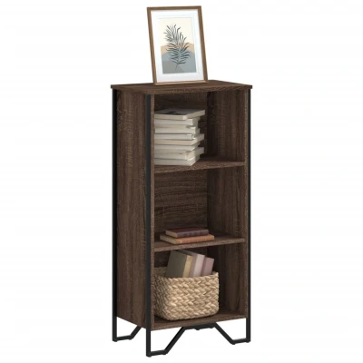 Afbeelding van Boekenkast 50x31x106 cm bewerkt hout bruin eikenkleurig