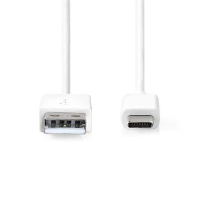 Afbeelding van USB A naar C kabel 2 meter 2.0 (Vertind koper, Wit)