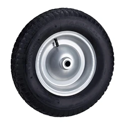 Image de Relaxdays roue de brouette caoutchouc 200 kg, rechange, essieu 4.80 4.00 8, noir