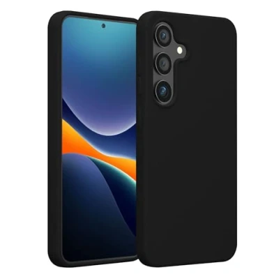 Afbeelding van kwmobile telefoonhoesje geschikt voor Samsung Galaxy S25 Hoesje met siliconen coating Smartphone case in zwart