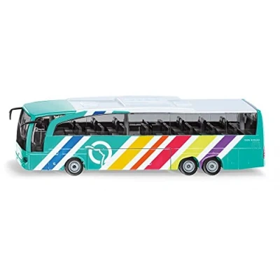 Afbeelding van siku 3738001, Mercedes Benz Travego reisbus RATP Frankrijk, 1:50, metaal/kunststof, multicolor, openbare deuren en klep