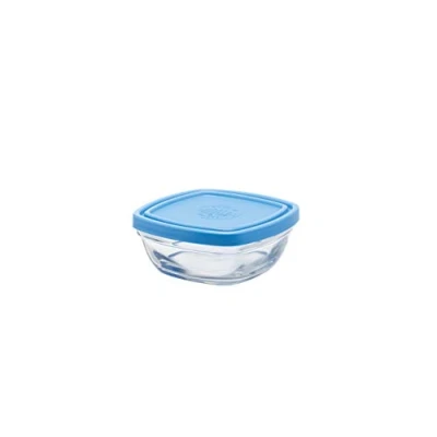 Afbeelding van Hermetische Lunchtrommel Duralex Freshbox Blauw Vierkant (300 ml) (11 x 11 5 cm)