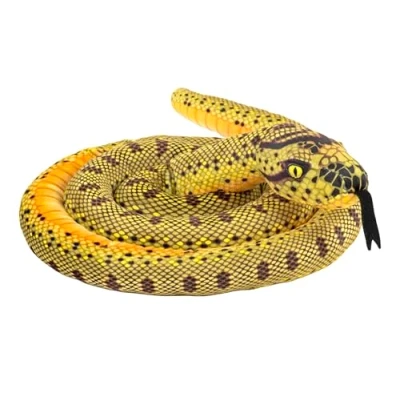 Afbeelding van Wild Republic Pluche anaconda knuffel slang geel 152 cm reptielen knuffeldier