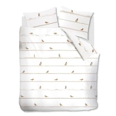 Afbeelding van Marjolein Bastin Thrush dekbedovertrek Lits Jumeaux 240x200/220 Naturel