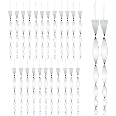 Afbeelding van Relaxdays vogelverschrikker spiraal set van 25 duiven weren balkon windspel 40 cm A