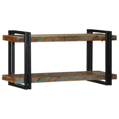 Afbeelding van vidaXL Wandschap massief gerecycled hout meerkleurig
