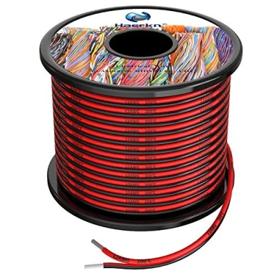 Afbeelding van 12awg 3.3mm² Siliconen Elektrische Draad 2 Core Kabel 30ft [Zwart 15ft Rood 15ft] Zuurstofvrij Gestrande Ingeblikt Koperdraad Hoge Temperatuur Weerstand Zacht en Flexibel