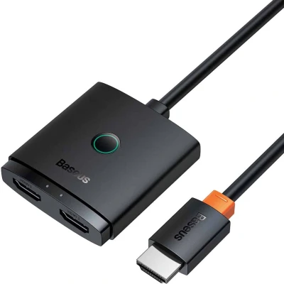 Afbeelding van Baseus HDMI Switch 2 in 1 Splitter Bidirectioneel 4K 60Hz Zwart