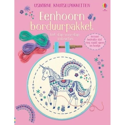 Afbeelding van Uitgeverij usborne eenhoorn borduurpakket