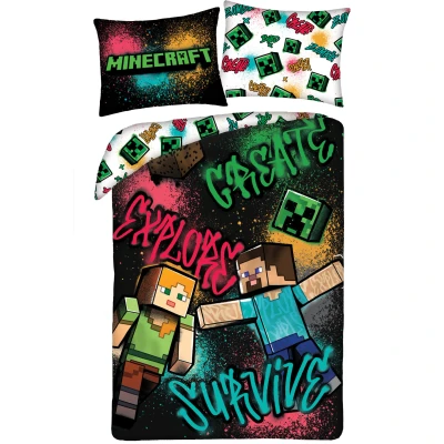 Afbeelding van Minecraft Dekbedovertrek Create 140 x 200 + 70 90 cm Polyester