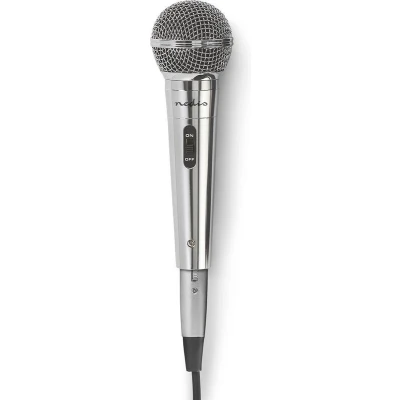 Afbeelding van Nedis Bedrade Microfoon MPWD45GY Zilver Silver / 5.00 m