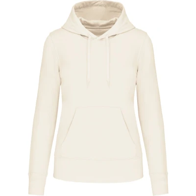 Afbeelding van Kariban Ecologische damessweater met capuchon K4028 COCONUT MILK