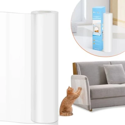 Afbeelding van Krabmat voor katten (transparant, 30 cm x 5 m)