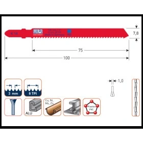 Afbeelding van Decoupeerzaagbladen Bosch T127D Geschikt voor Metaal K14 (set van 5)