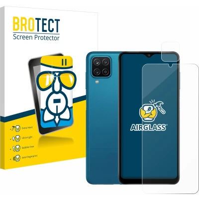 Afbeelding van BROTECT Screenprotector voor Samsung Galaxy A12 (Voor+Camera) Folie Beschermfolie Beschermglas transparant