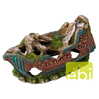 Afbeelding van Aqua Della Aquariumdecoratie Vissen Scheepswrak S 15cm 1st