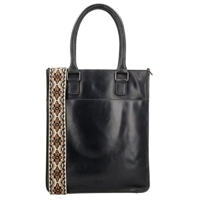 Afbeelding van Hide &amp; Stitches Next Navajo Shopper Zwart 100% Leer